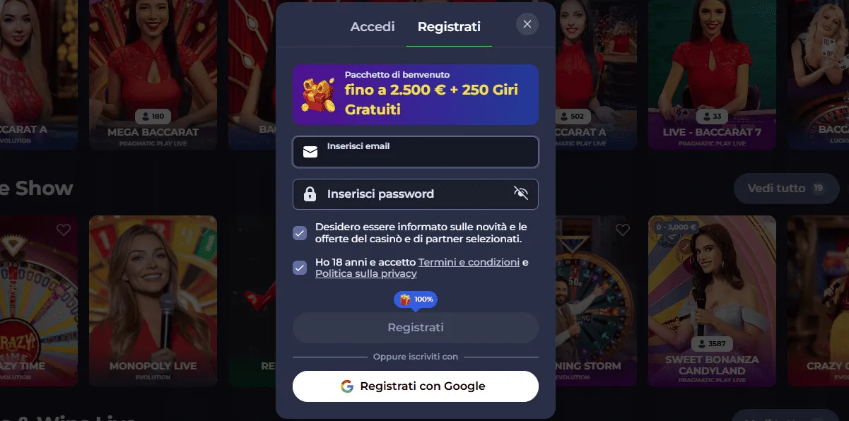 Fridayroll Casino Registrati